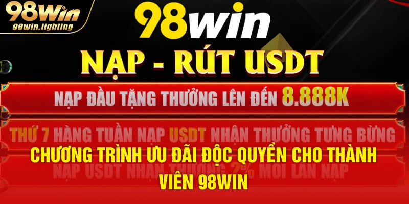 Chương trình ưu đãi độc quyền cho thành viên 98WIN